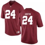 Youth Alabama Crimson Tide #24 Clark Griffin Crimson Game NCAA College Football Jersey 2403BOQX0